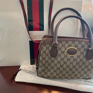 Vintage Gucci Satchel with Gucci Charm